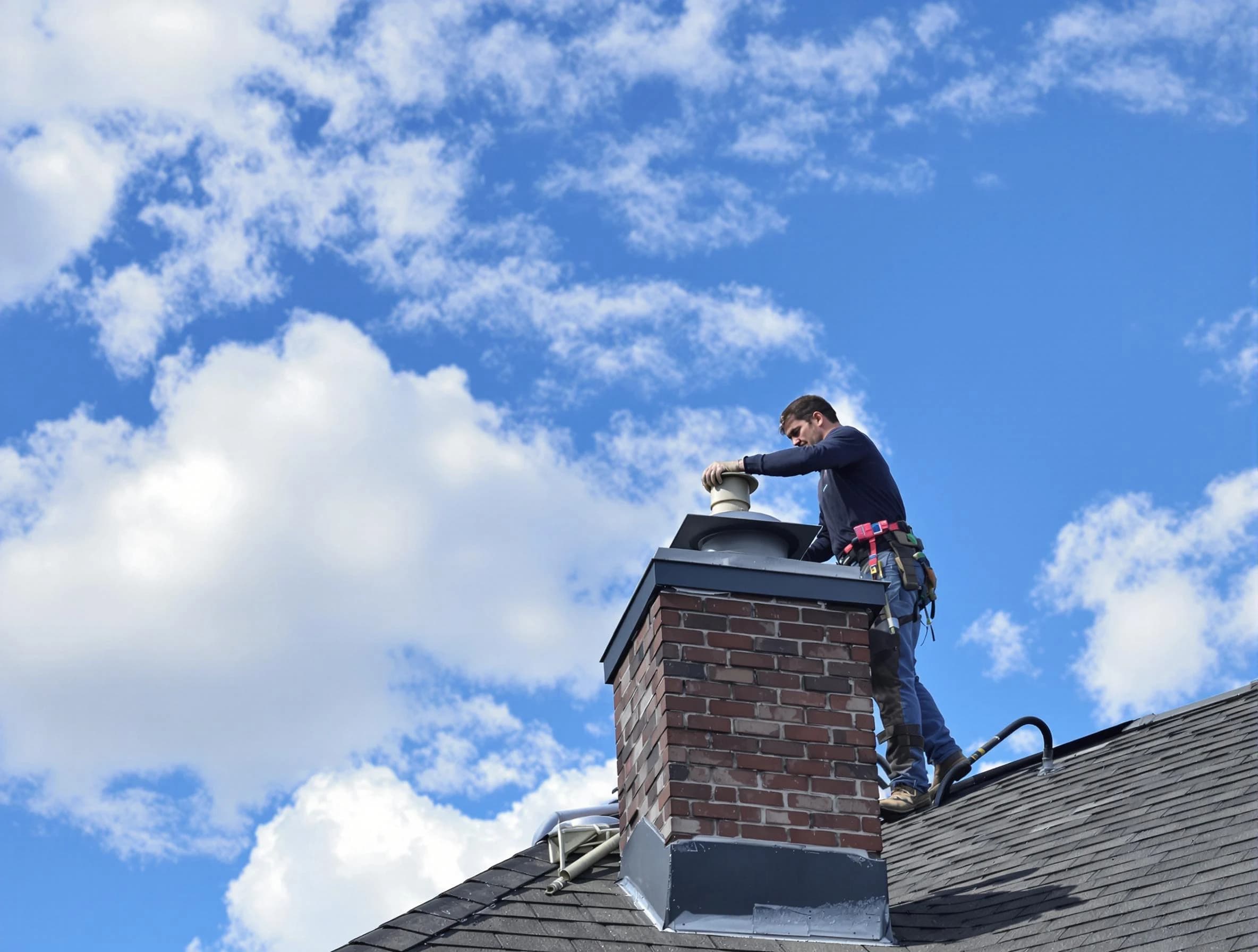Genesee Chimney Sweep installing a sturdy chimney cap in Genesee, CO