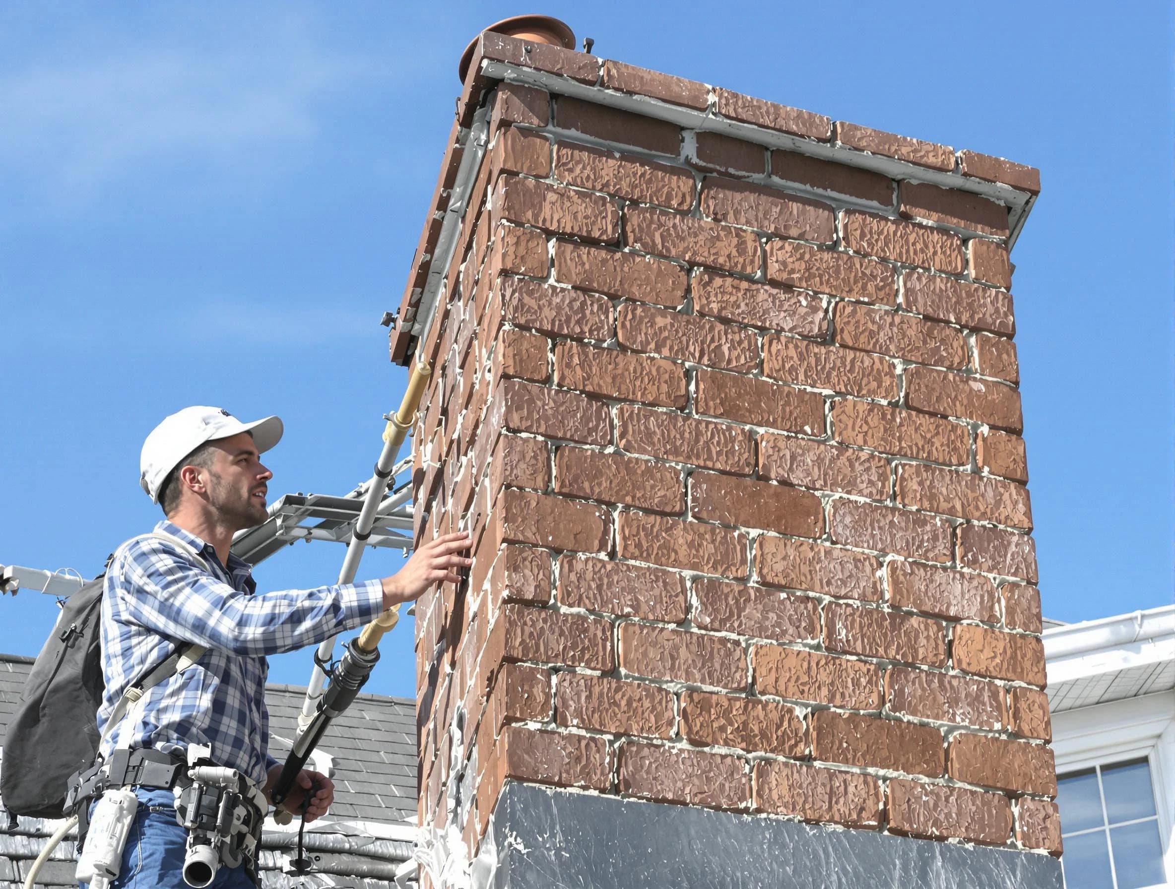 Brickwork for a chimney rebuild by Genesee Chimney Sweep in Genesee, CO