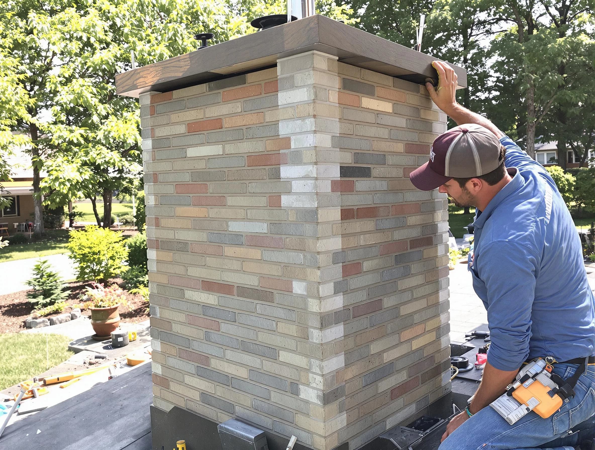 Genesee Chimney Sweep completing a modern chimney remodel in Genesee, CO
