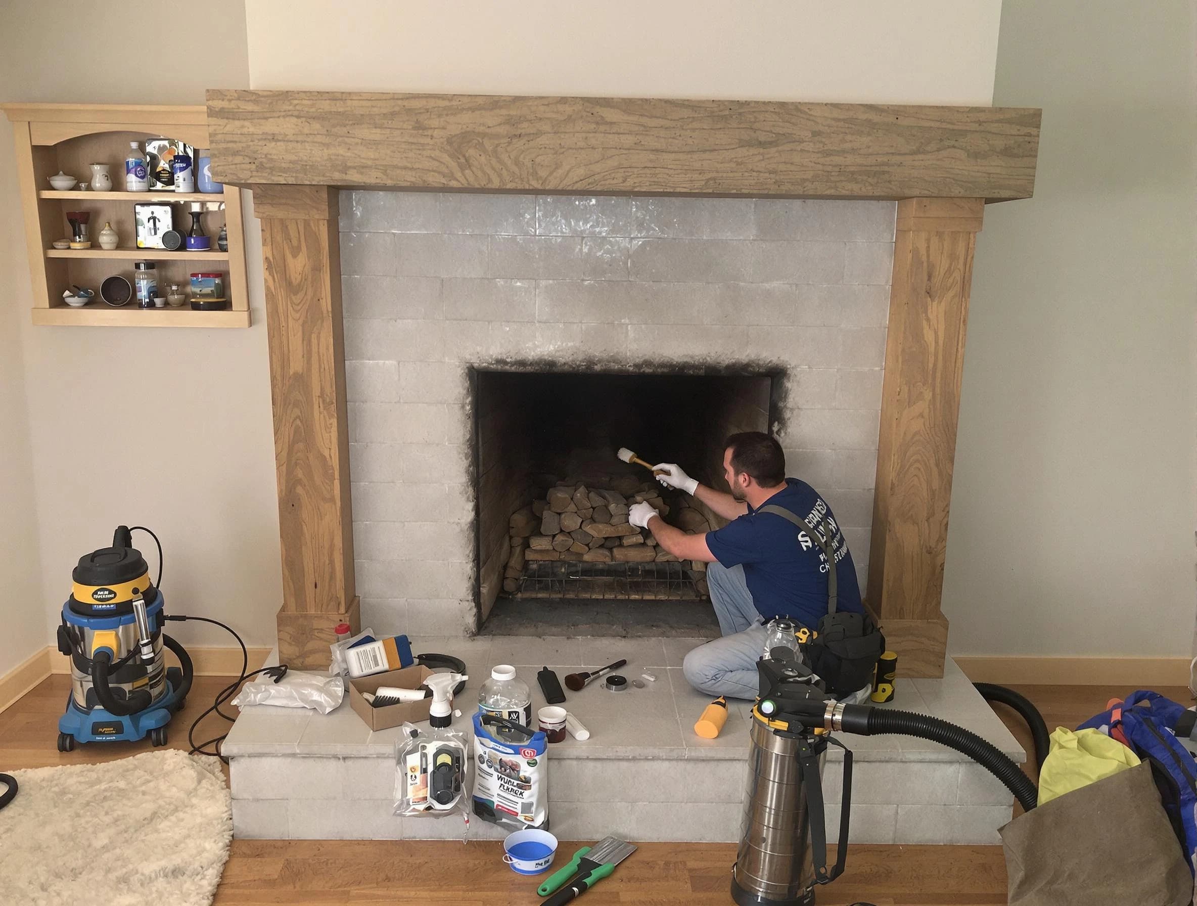 Detailed creosote removal process by Genesee Chimney Sweep in Genesee, CO