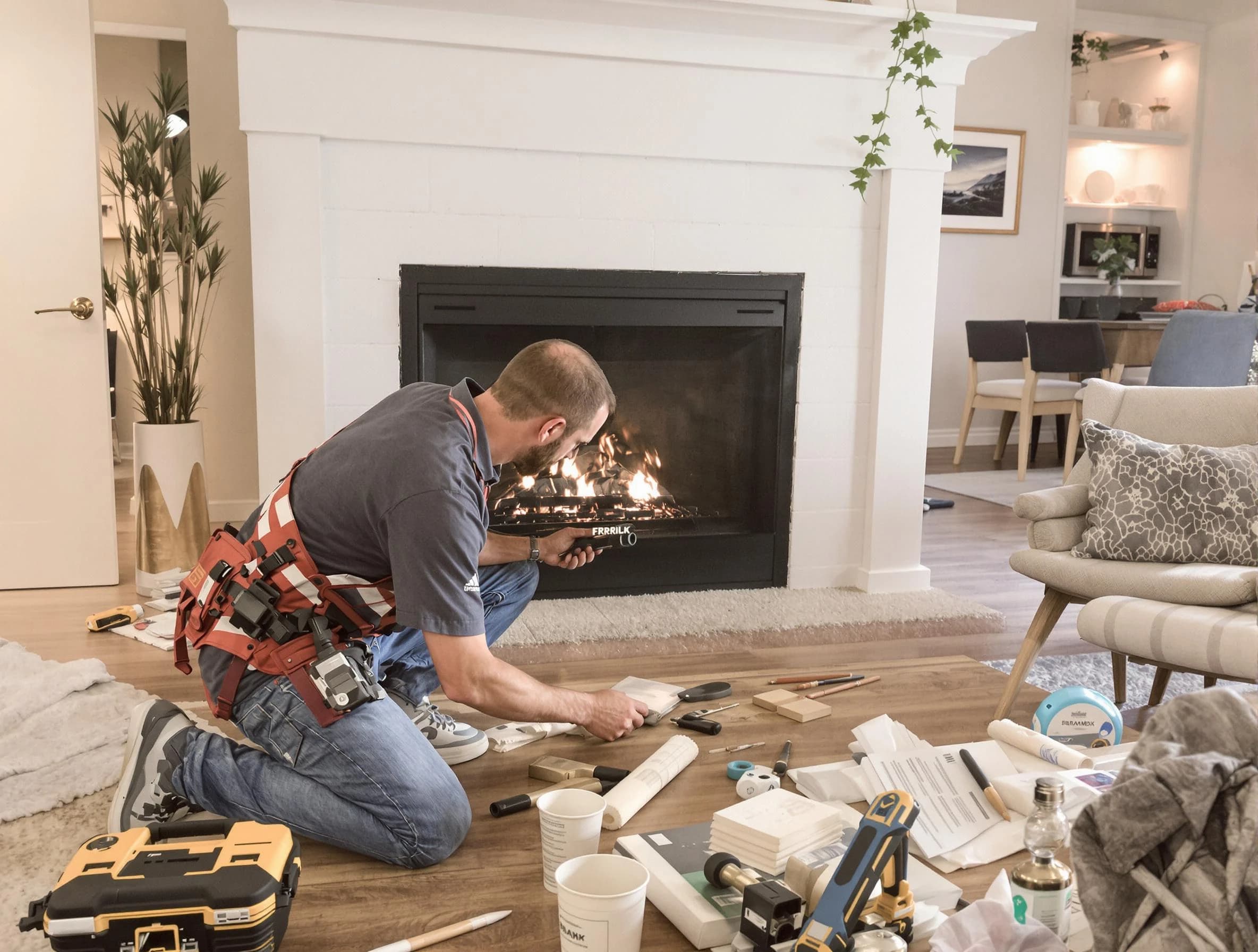 Genesee Chimney Sweep performing fireplace repair in Genesee, CO