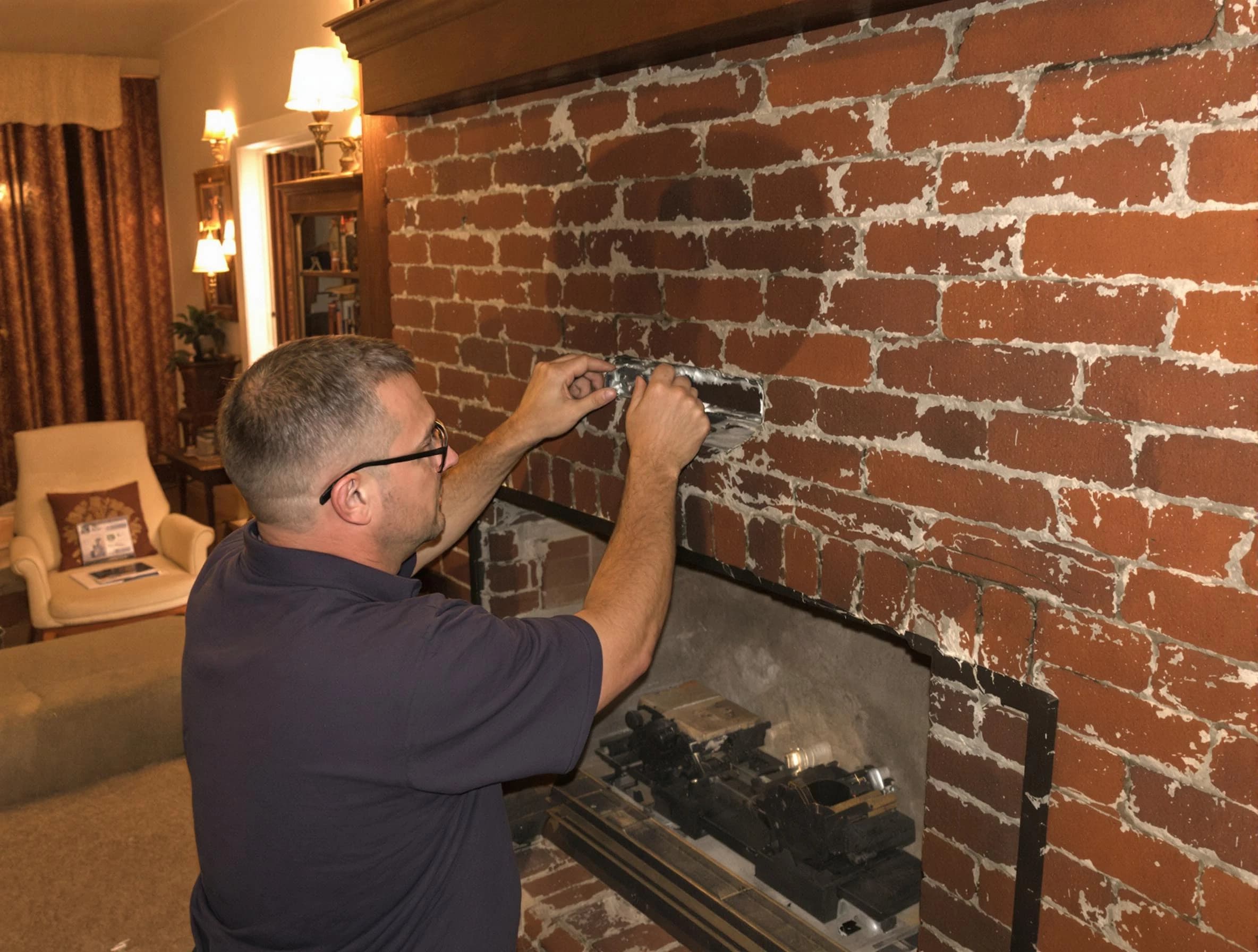 Genesee Chimney Sweep expert fixing a fireplace in Genesee, CO