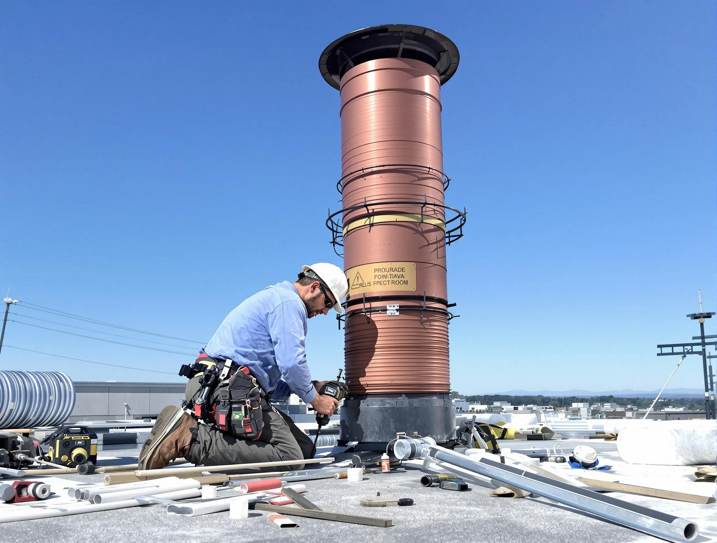 Installed chimney liner by Genesee Chimney Sweep in Genesee, CO