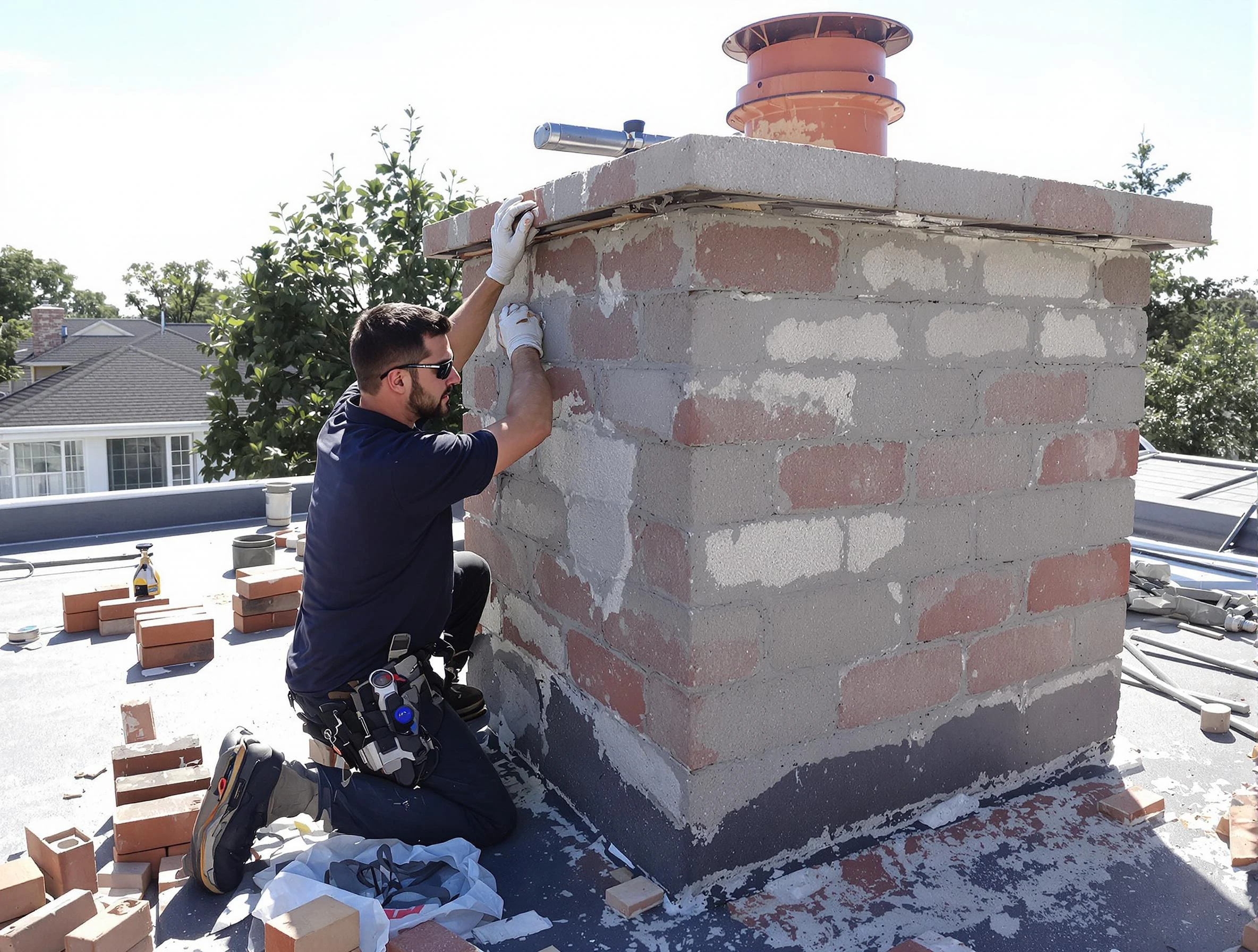 Advanced chimney repair process by Genesee Chimney Sweep in Genesee, CO
