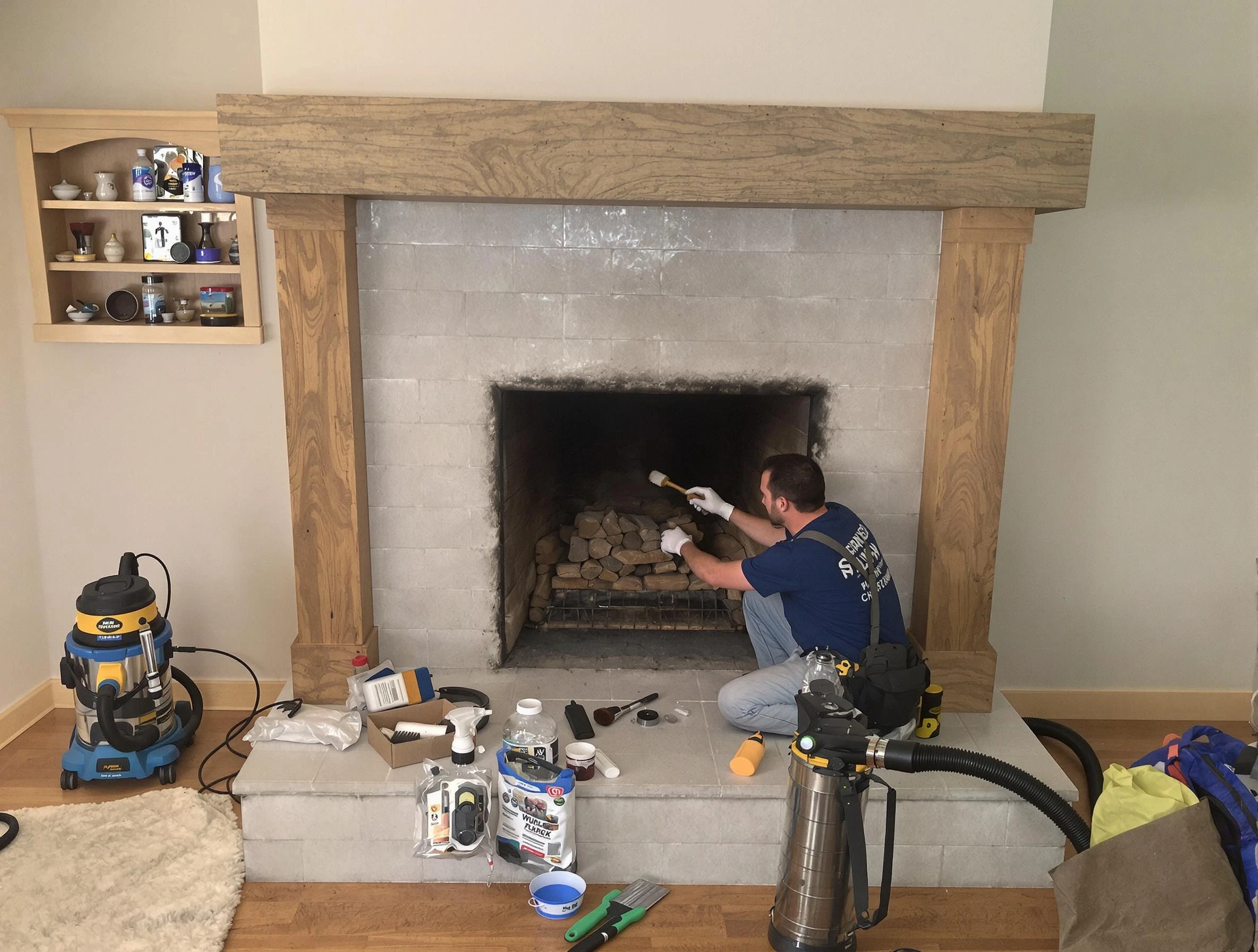 Detailed creosote removal process by Genesee Chimney Sweep in Genesee, CO