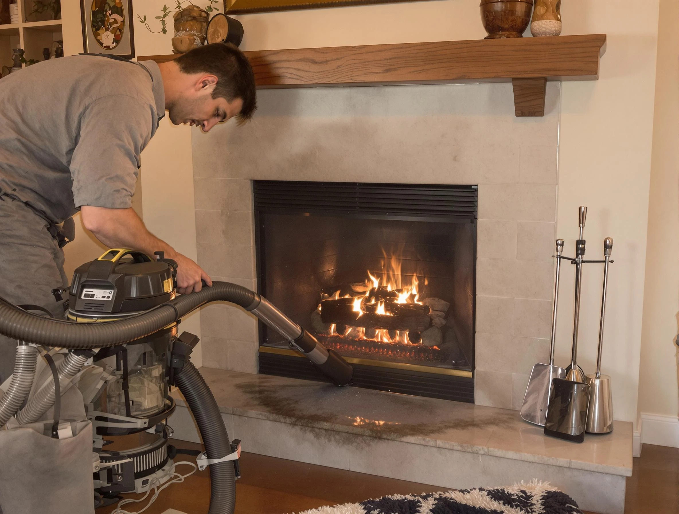 Routine fireplace upkeep by Genesee Chimney Sweep in Genesee, CO